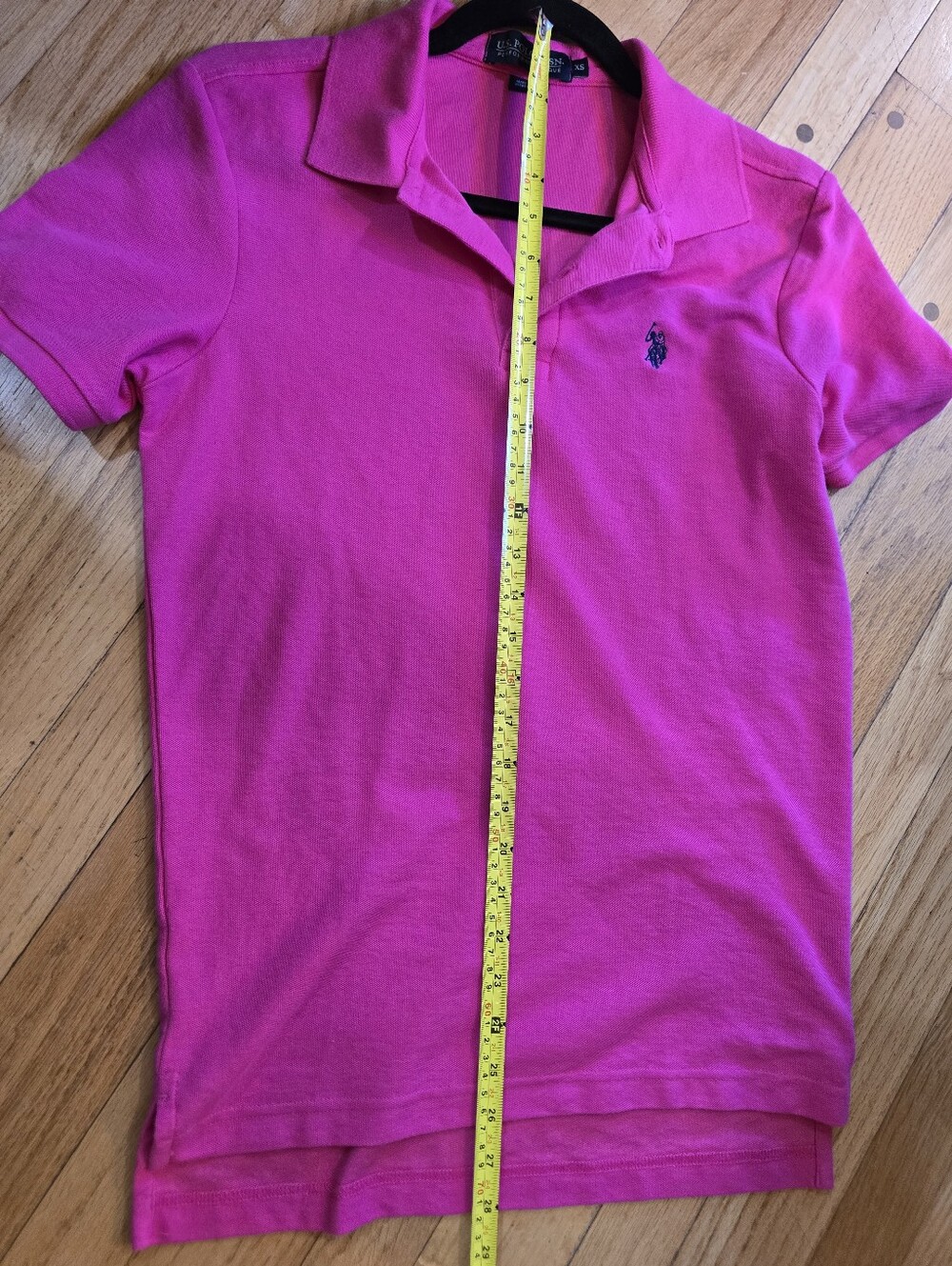 U.S. Polo Assn. Men’s Pique Short Sleeve Polo Shirt Pink, XS - Picture 9 of 9